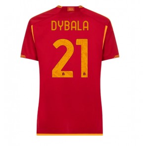 AS Roma Paulo Dybala #21 Replika Hjemmebanetrøje Dame 2023-24 Kortærmet
